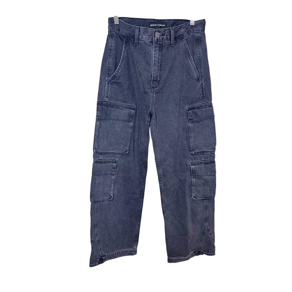 Aritzia Denim Forum The '90s Millie Hi-Rise Cargo Jeans Washed Black Size 26